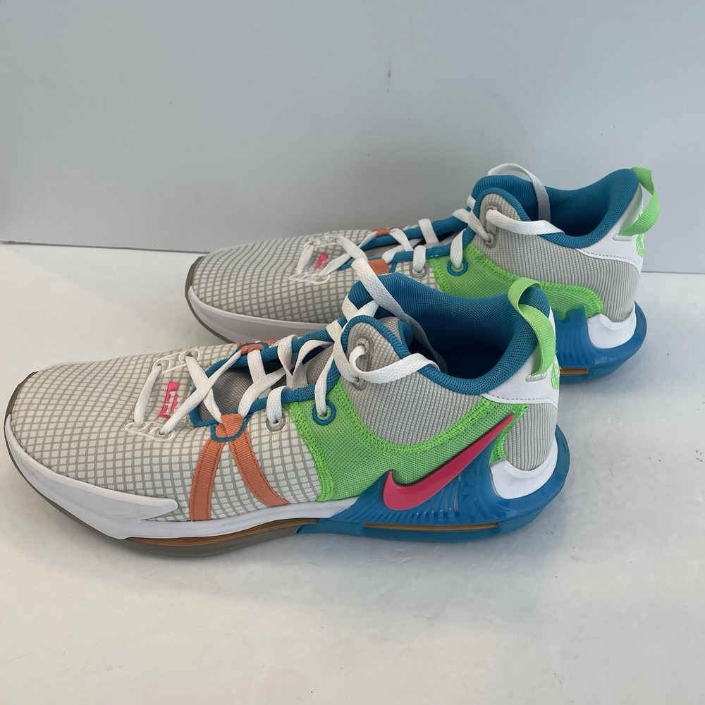 New! Nike LeBron‎ Witness 7 Grey Fog Multi-Color Sneakers Men's Size 12